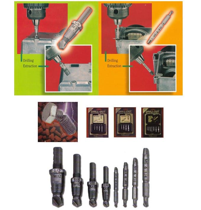 Drill Out Power Extractors 부러진 볼트 제거공구